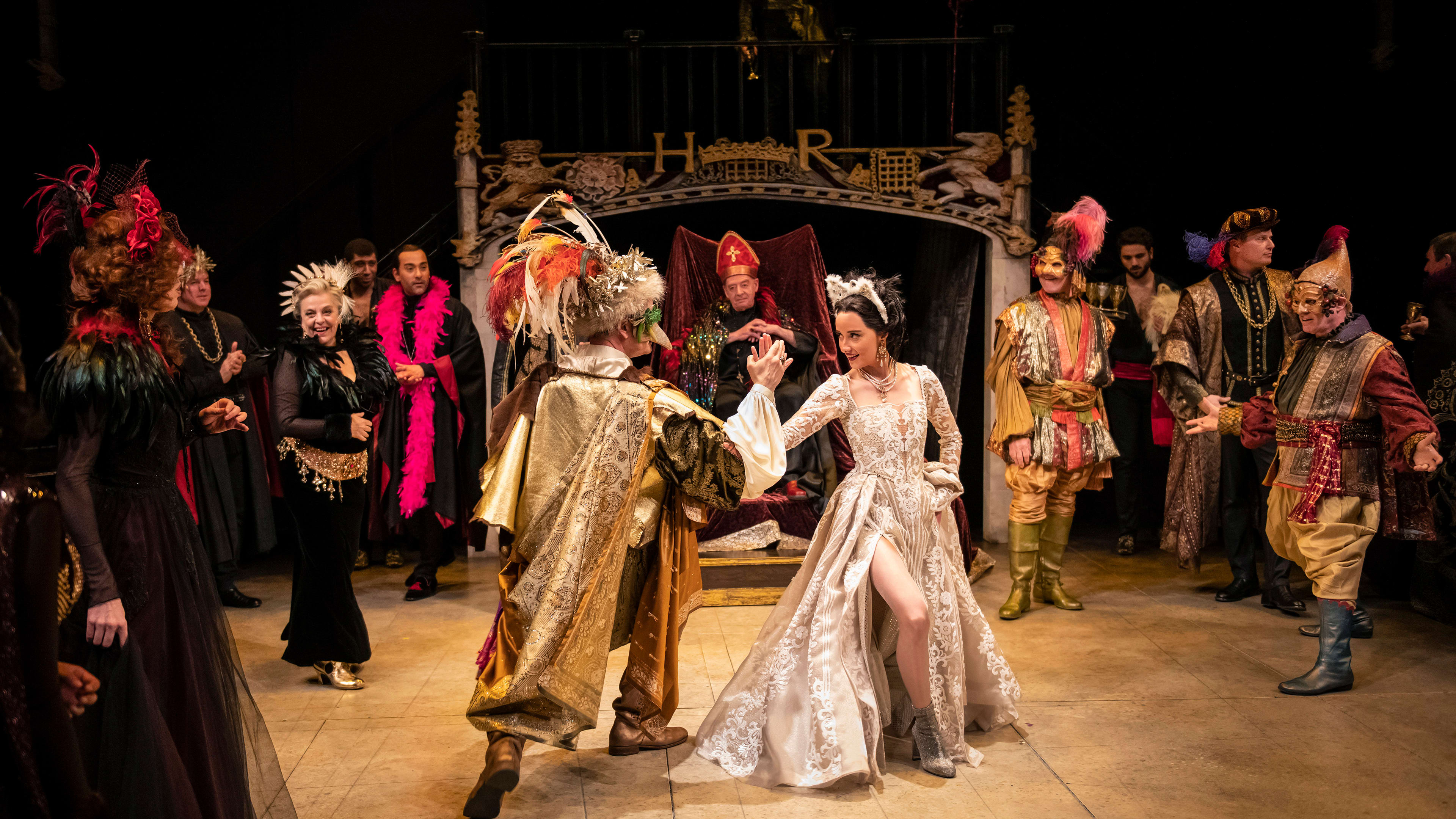 1 actor on stage performing in Henry VIII at the Stratford Festival in Stratford, Ontario, Canada
